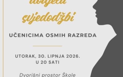 Svečana dodjela svjedodžbi učenicima 8.razreda
